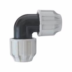 Ayor 3722-25E, Coude à compression, Plastique, Noir, Blanc, 16 bar, 80 °C, 1 pièce(s)