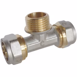 SOMATHERM FOR YOU - 3775-20-15S - Té à compression pour tube Multicouche Ø20 - Mâle 15/21 (1/2'') au centre : Ø20 -M15/21-Ø20 ...