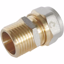 SOMATHERM FOR YOU - /3716-16-15 - Raccord droit à compression pour tube Multicouche Ø16 - Mâle 15/21 (1/2'') Permet de raccor ...