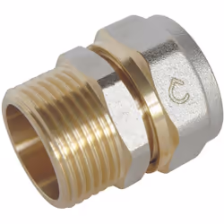 SOMATHERM FOR YOU - /3716-20-20 - Raccord droit à compression pour tube Multicouche Ø20 - Mâle 20/27 (3/4'') Permet de raccor ...