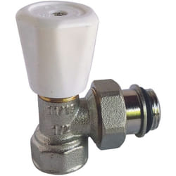Ayor - Robinet de radiateur simple réglage équerre 3/8' nickelé