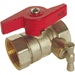 Vanne à sphère Double Femelle 3/4" A purge Manette papillon