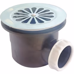 SOMATHERM FOR YOU - BB203 - Bonde de douche plastique Ø90 - Sortie à coller Ø40 ou à visser 40/49 - Pour receveur grès. acier ...