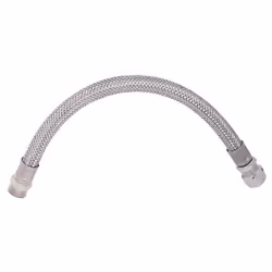 SOMATHERM Flexible Sanitaire en Inox ACS DN8 - Débit Standard - L 30cm Raccord bicone pour Tube Cuivre Ø 12 - Mâle droit 1/2