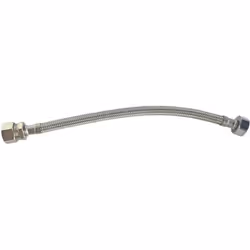SOMATHERM FOR YOU - Flexible sanitaire raccordement écrou tournant droit Femelle 12/17 (3/8') - raccord droit bicône pour tub ...