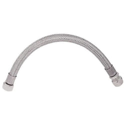 SOMATHERM Flexible Sanitaire en Inox ACS DN8 - Débit Standard - L 50cm - Raccord bicone pour Tube cuivre Ø 12 - Femelle droit