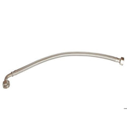 SOMATHERM Flexible Sanitaire en Inox ACS DN10 - Débit Optimisé - L 100cm - Femelle droit - Ecrou Tournant 3/4 - Femelle coudé