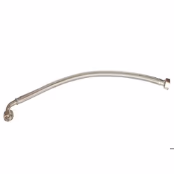 SOMATHERM Flexible Sanitaire en Inox ACS DN10 - Débit Optimisé - L 150cm - Femelle droit - Ecrou Tournant 3/4 - Femelle coudé
