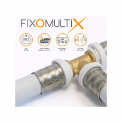 Présentation Raccord multicouche FIXOMULTIX pour chauffage et/ou de distribution d’eau chaude/froide : chauffage, PCBT, sanit ...