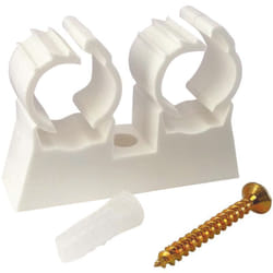 Ayor - Attache de fixation double pour tube Ø20 (x10)