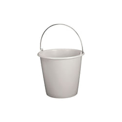 Aluminium Et Plastique - Seau de ménage avec anse en métal - 5 l - blanc pailleté