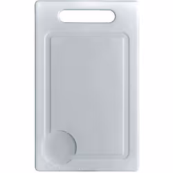 Planche à découper 21 x 15 cm - plastique - blanc