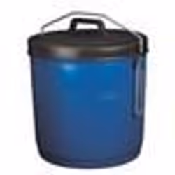 Poubelle à couvercle inséparable - 16 L - bleu