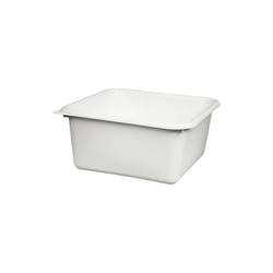 Aluminium Et Plastique - Cuvette carrée 38cm 15l blanc alimentaire