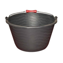 Aluminium Et Plastique - Seau vendange gradué - poignée en bois - 18 l - noir