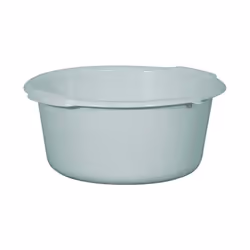 Bassine ronde ALUMINIUM ET PLASTIQUE. - Deux poignées coquilles. - Diamètre : 44 cm. - Hauteur : 20 cm. - Capacité : 20 L. - ...