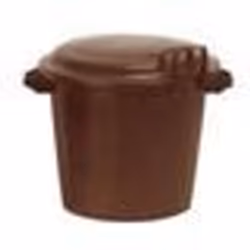 Poubelle dimmeuble avec couvercle et crochet - 50 L - noir