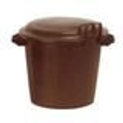 Poubelle dimmeuble avec couvercle et crochet - 50 L - noir