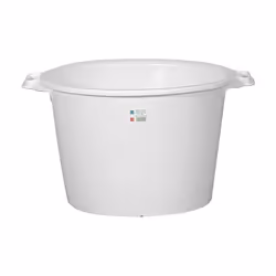 Baquet rond 55 L - D: 55 cm - H 36 cm - blanc de la marque ALUMINIUM ET PLASTIQUE. - Contenance : 55 L - Diamètre supérieur e ...