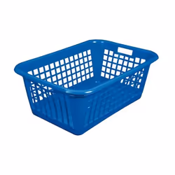 Corbeille à linge de la marque ALUMINIUM ET PLASTIQUE. Caractéristiques de la corbeille à linge : - Coloris : bleu - Frome re ...