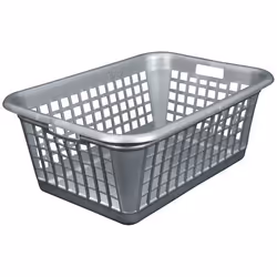 ALUMINIUM ET PLASTIQUE - Corbeille à linge - 60 L - Silver