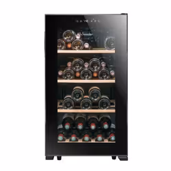 La Sommelière LS52BLACK, Refroidisseur de vin compresseur, Pose libre, 52 bouteille(s), 96 W, F, Noir