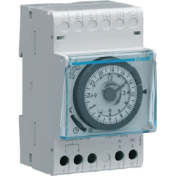 Hager - Programmateur modulaire analogique chauf élec avec fil pilote 1 zone 24h 230V 31011