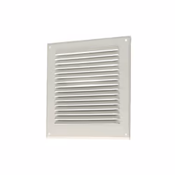 En métal galva blanc, ailettes horizontales sans grillage anti-moustique.Utilisée pour le transfert et le rejet d'air en extr ...