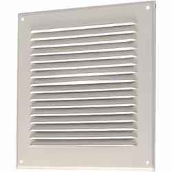 grille extérieure - 150 x 250 mm - en aluminium - blanc - avec grillage anti moustique - aldes 11001012