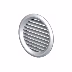 Amenée d'air en extraction - Rejet d'air en extraction Ailettes inclinées Raccordement sur conduit circulaire Montage mur ou  ...