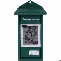 Thermomètre mini SPEAR & JACKSON - maxi digital vert - 15cm