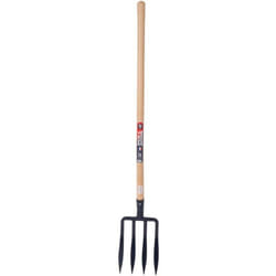 Fourche à bêcher à douille 4 dents spatulées