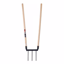 Fourche de jardin - SPEAR & JACKSON - Ecobiofourche 3 dents - Manche bois - Blanc - Garantie 2 ans