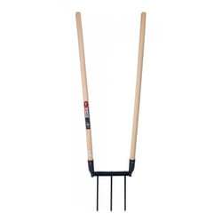 Fourche de jardin - SPEAR & JACKSON - Ecobiofourche 3 dents - Manche bois - Blanc - Garantie 2 ans