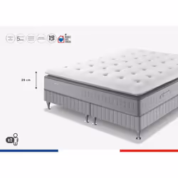 Ens EXTENSION 180x200 matelas H29 ressort ensachés, ferme, 2 sommiers