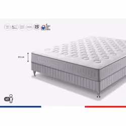 Ens INITIAL 140x190 matelas H23 ressort ensachés, ferme, sommier