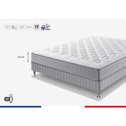 Ens INITIAL 140x190 matelas H23 ressort ensachés, ferme, sommier