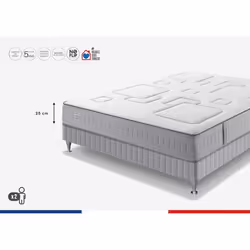 Ens EQUILIBRE 160x200 matelas H25 ressort ensachés, ferme, sommier