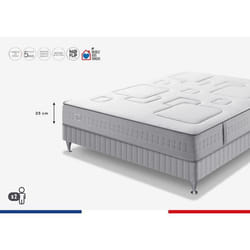 Ens EQUILIBRE 160x200 matelas H25 ressort ensachés, ferme, sommier