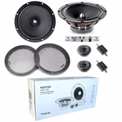 1 kit 2 voies FOCAL AUDITOR ASE-165 ASE165 6.5 165 mm 16.5 cm 60 watt rms 120 watt max 4 ohm 915 db spl voiture la paire