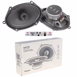 2 FOCAL ACX-570 enceinte coaxiale 2 voies ovale 5 x 7 13 x 18 cm 60 watts rms 120 watts max 4 ohm la paire + 5 stickers cadea ...