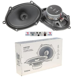 2 FOCAL ACX-570 enceinte coaxiale 2 voies ovale 5 x 7 13 x 18 cm 60 watts rms 120 watts max 4 ohm la paire + 5 stickers cadeau