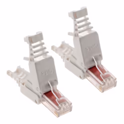 Description générale Lot de 10 fiches RJ45 à monter sans outil, idéales pour réaliser facilement et rapidement des rallonges  ...