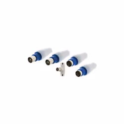 5 Fiches TV, 2 mâles, 2 femelles, 1 té de dérivation, diamètre 9.52mm ZENITECH 1653. Pour le raccordement de votre antenne TV ...