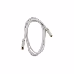 Prolongateur TV 1.5 mètres, fiche F mâle/mâle avec adaptateur femelle/femelle ZENITECH 1678. Pour le raccordement de votre an ...