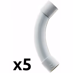 Lot de 5 courbes pour tube IRL Ø20mm - Gris - Zenitech