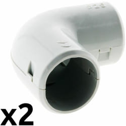 Lot de 2 équerres IRL Ø25mm - Gris - Zenitech