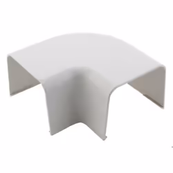 Angle plat 90° pour goulotte clim 80x60mm - Blanc RAL 9001 - Zenitech