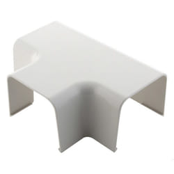 Jonction en T/angle goulotte 80x60mm - Blanc RAL 9001 - Zenitech