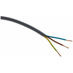 Câble d'alimentation électrique H05VV-F 3G2,5mm² gris - 50m Zenitech